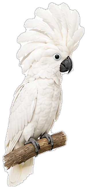 An umbrella cockatoo, perched